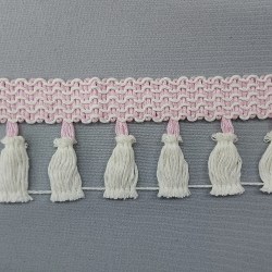 674 pink 2cm with fringe 6cm
